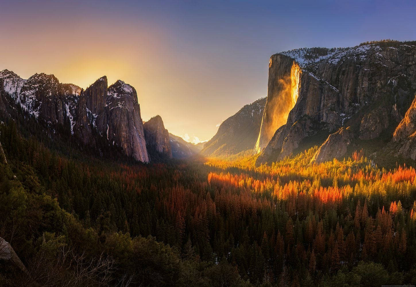 Yosemite Sunset Mountain Background