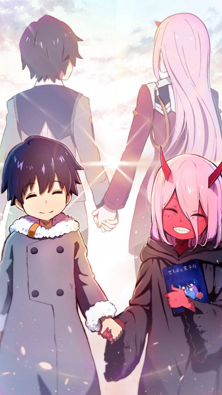 Young Hiro And Zero Two Background