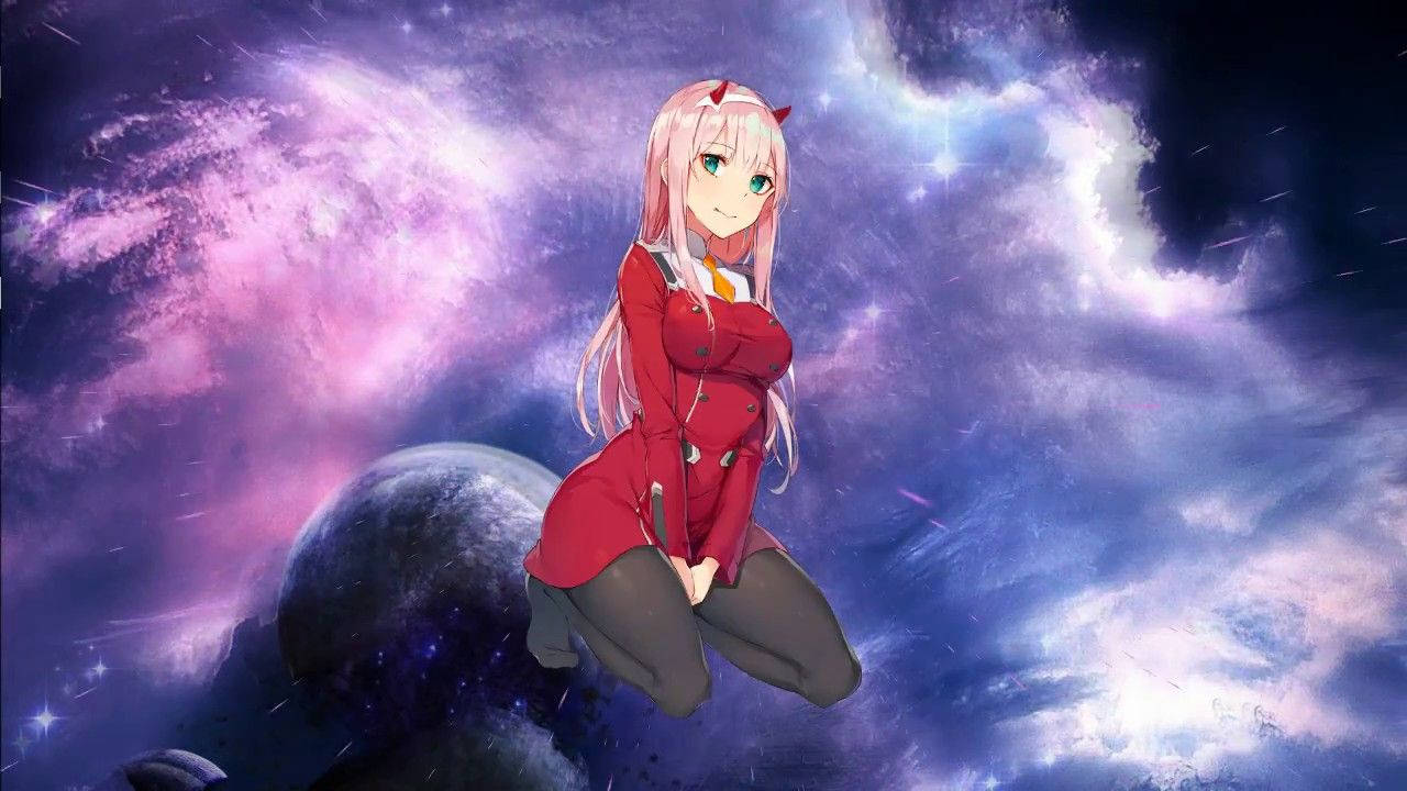 Zero Two And Galaxy Background