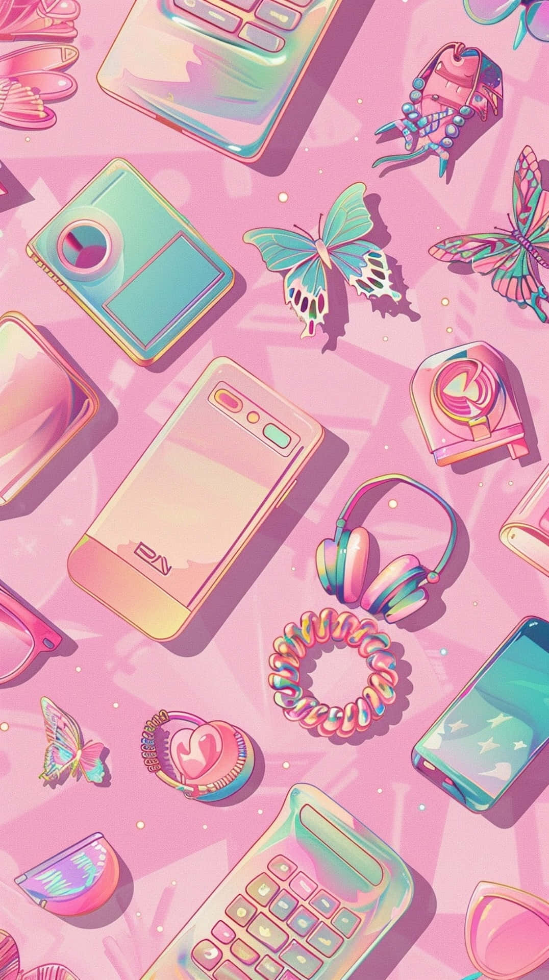 00s Aesthetic Retro Techand Accessories Wallpaper