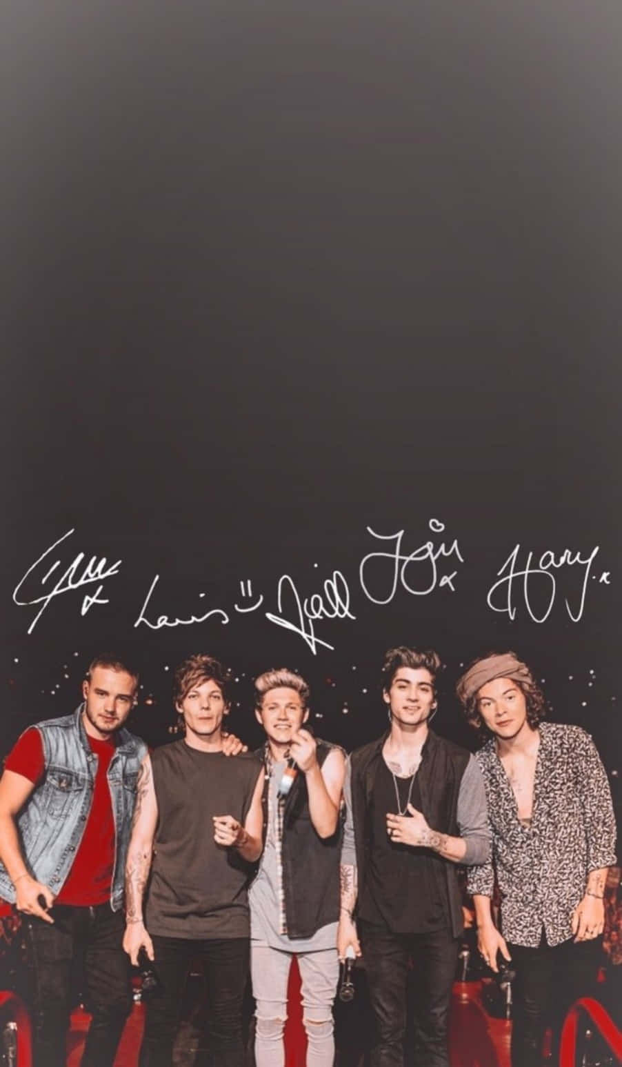 Mitgliedersignaturvon One Direction Iphone Wallpaper Wallpaper
