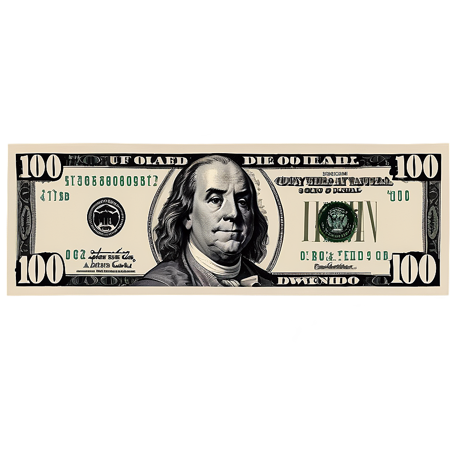 100 Dollar Bill Pattern Png 05242024 PNG