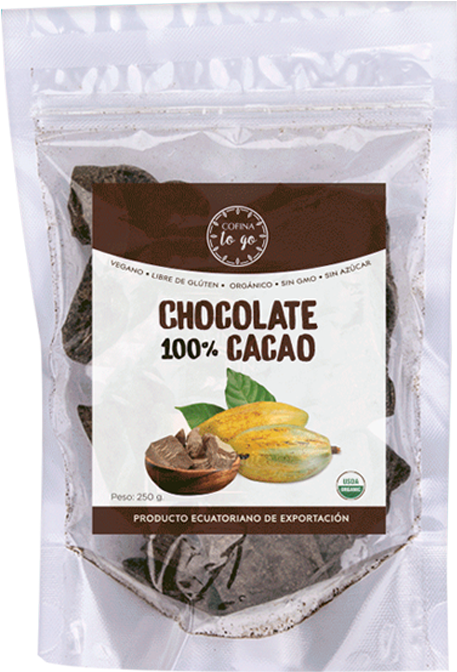 100 Percent Cacao Chocolate Packaging PNG