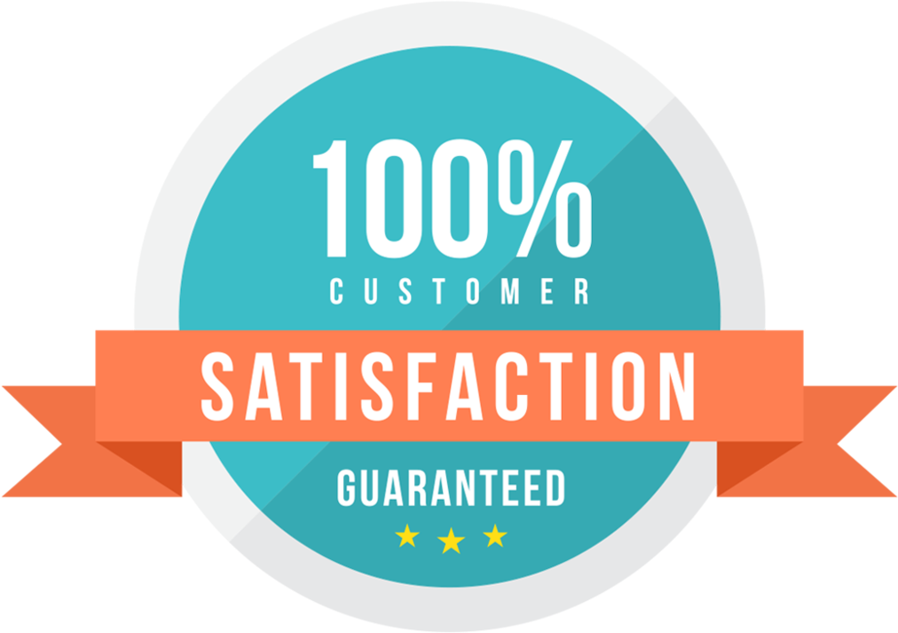 100 Percent Customer Satisfaction Guarantee Badge PNG