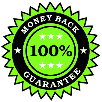 100 Percent Money Back Guarantee Seal PNG
