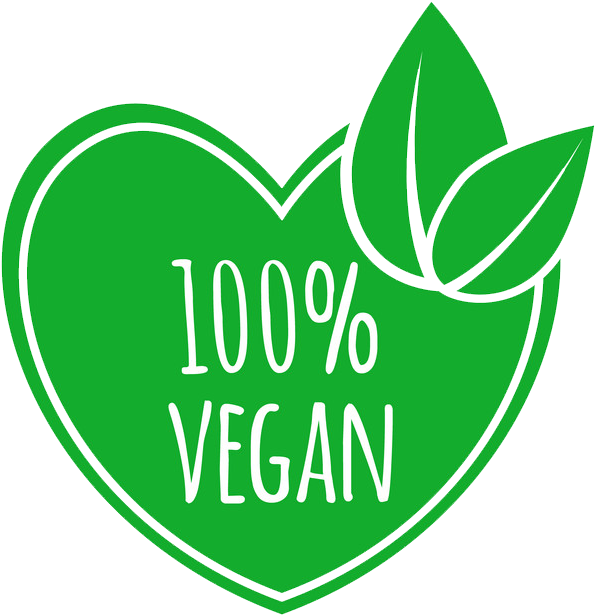 100 Percent Vegan Heart Logo PNG