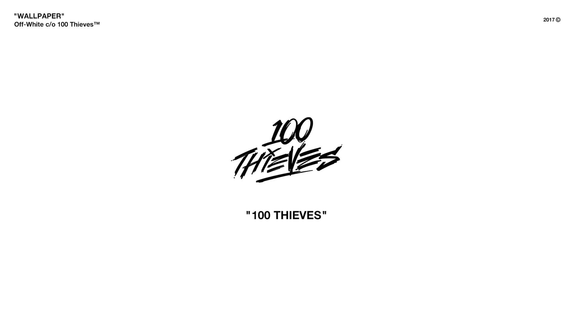 Logode 100 Thieves Para La Era Reinventada De Los Deportes Electrónicos. Fondo de pantalla