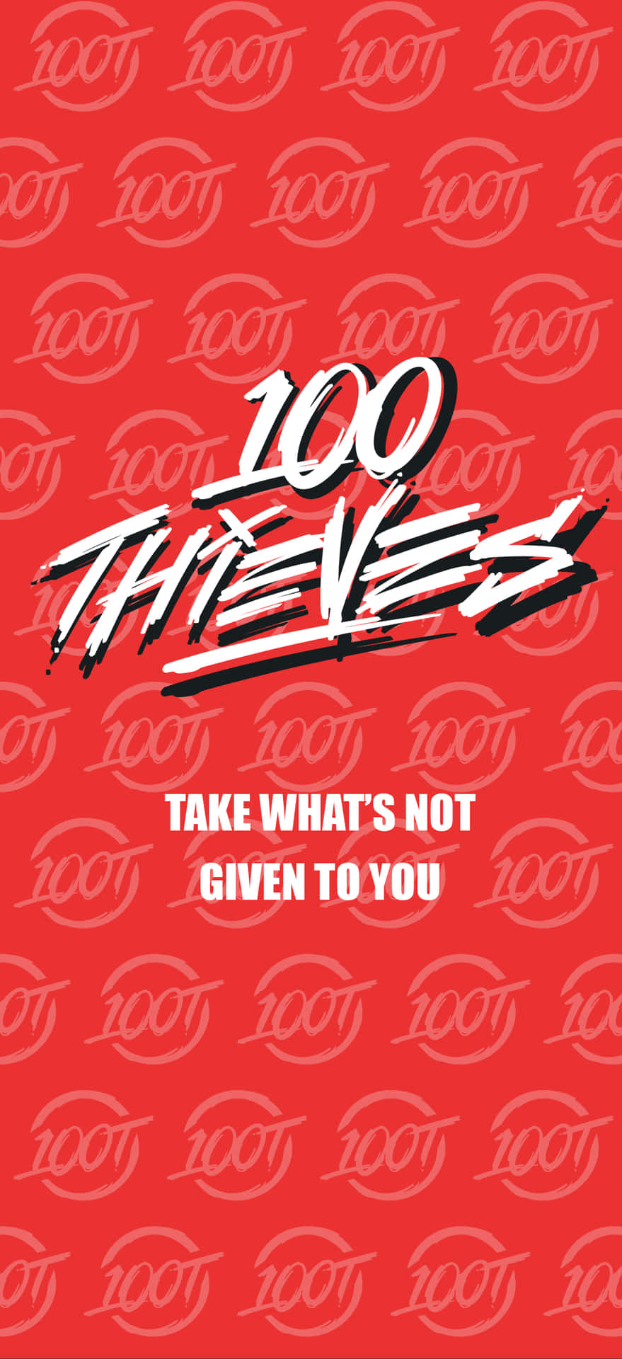 100 Thieves Red Pattern Wallpaper