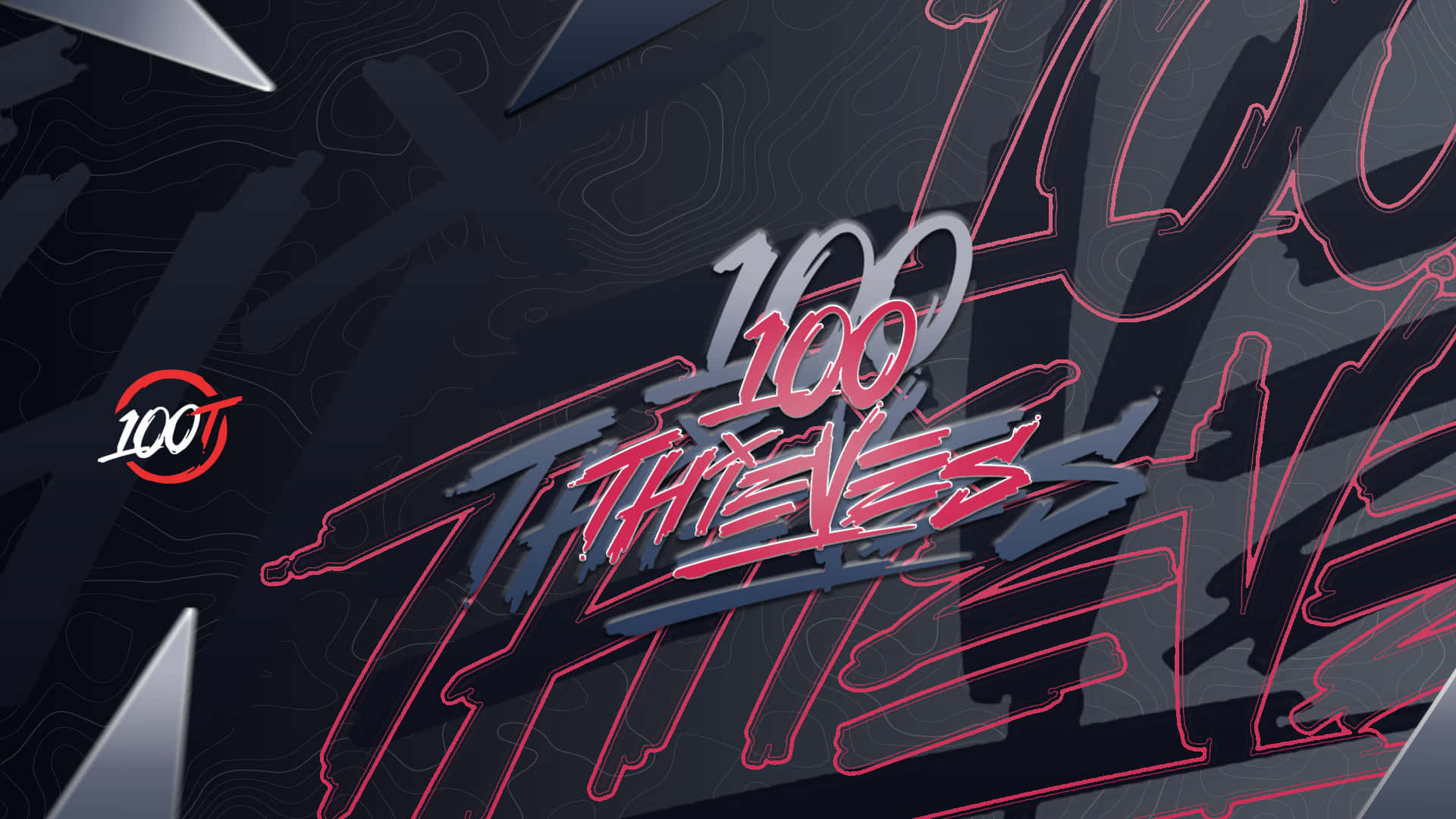 100 Thieves With A Black Background Wallpaper