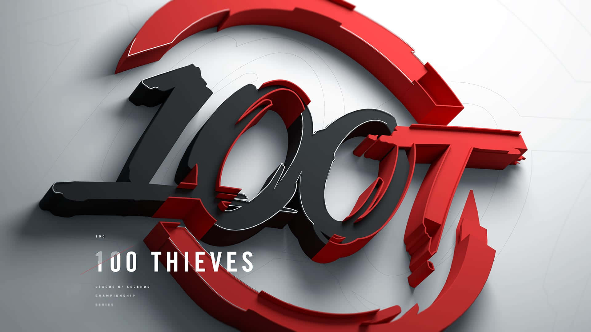 100thieves Logo In 3d Sfondo