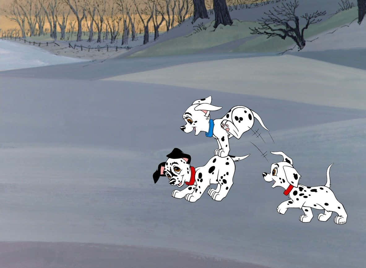 Debedårande Valparna Från Disneys 101 Dalmatiner.