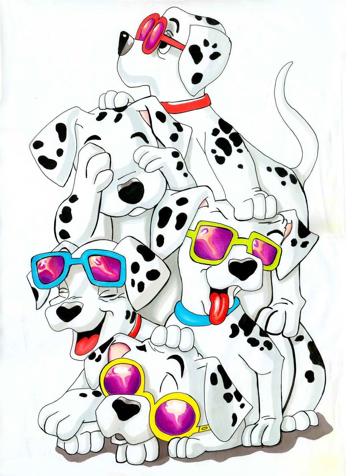 101 Dalmatians Funky Eyeglasses Wallpaper
