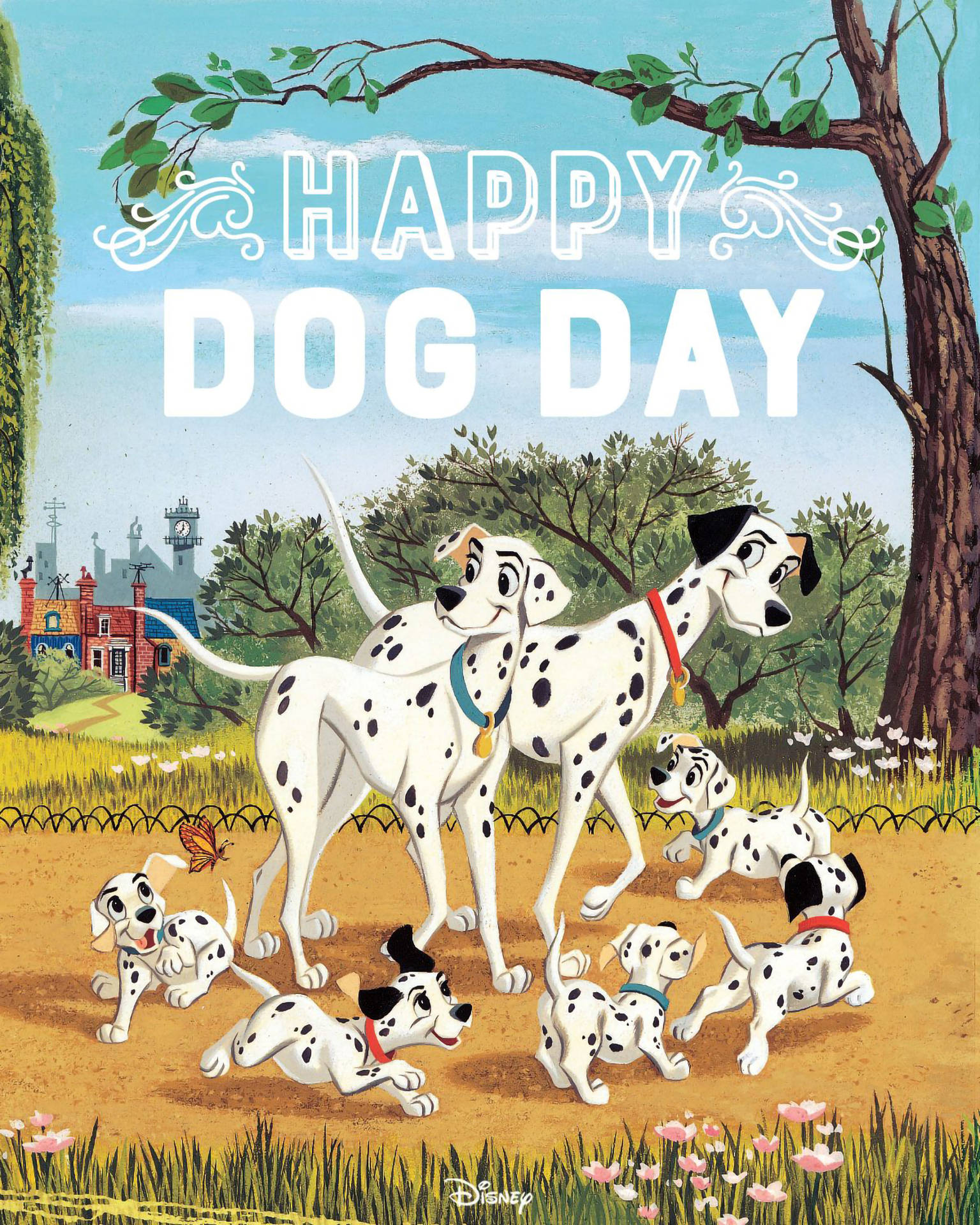 101 Dalmatians Happy Dog Day Wallpaper