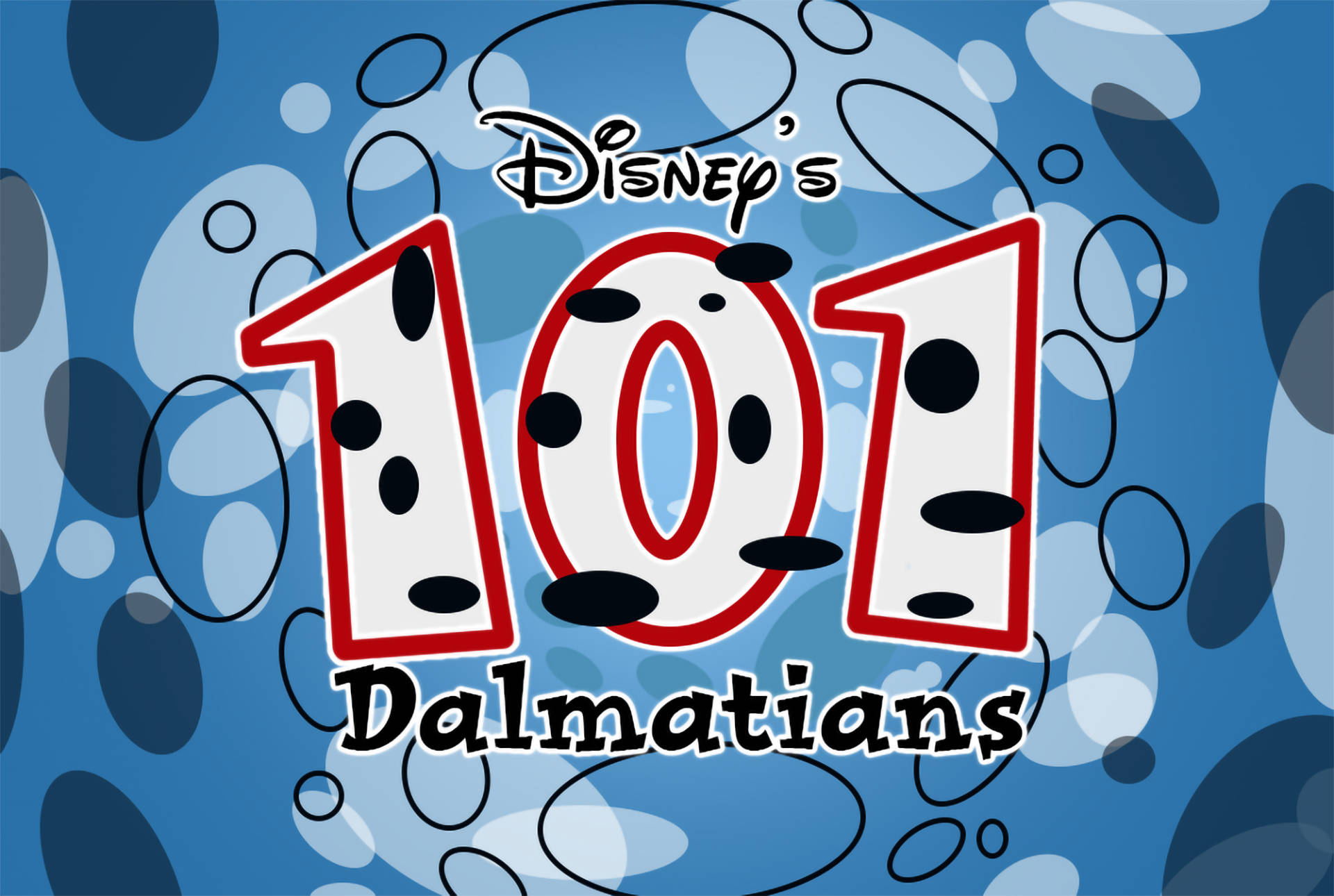 101 Dalmatians Text Logo Background