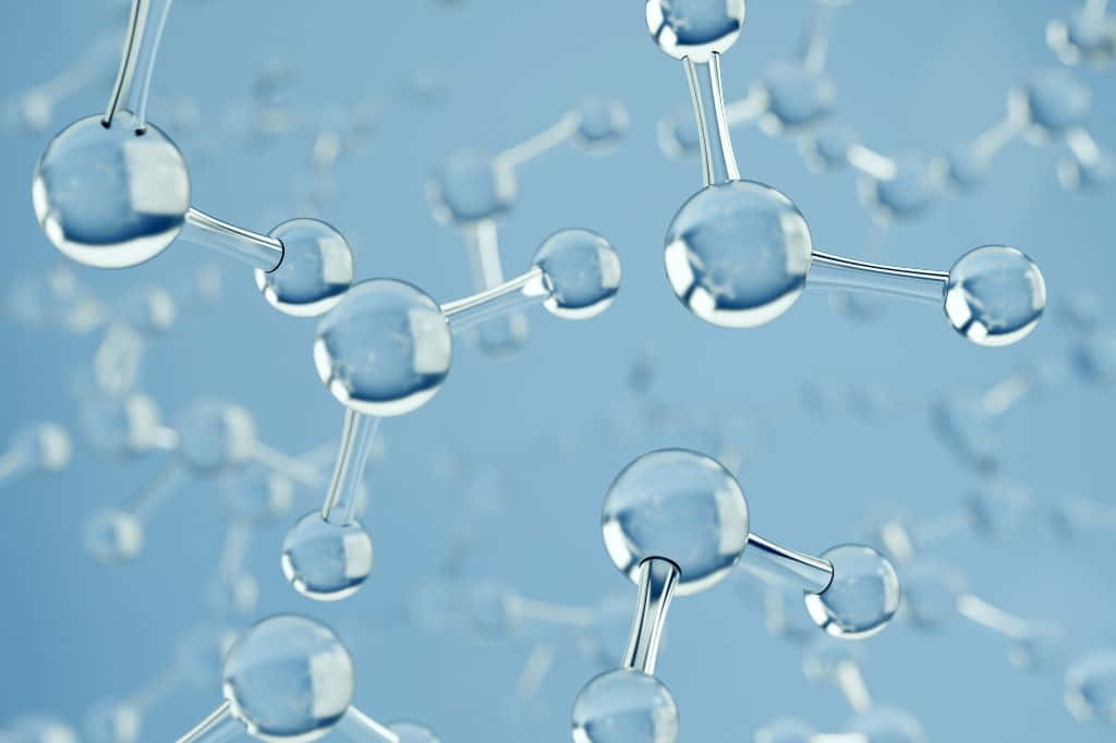 Engrupp Vattenmolekyler I Luften Wallpaper