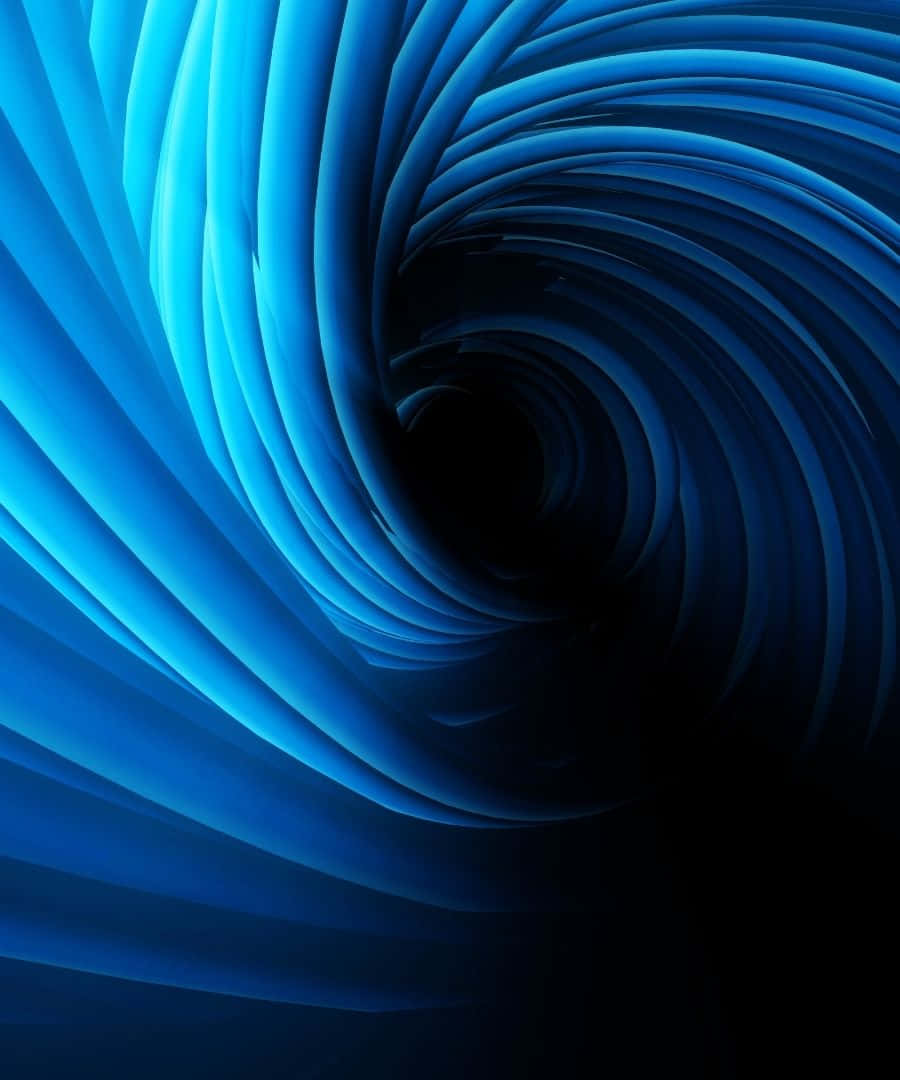 Blue Spiral Background With A Black Background