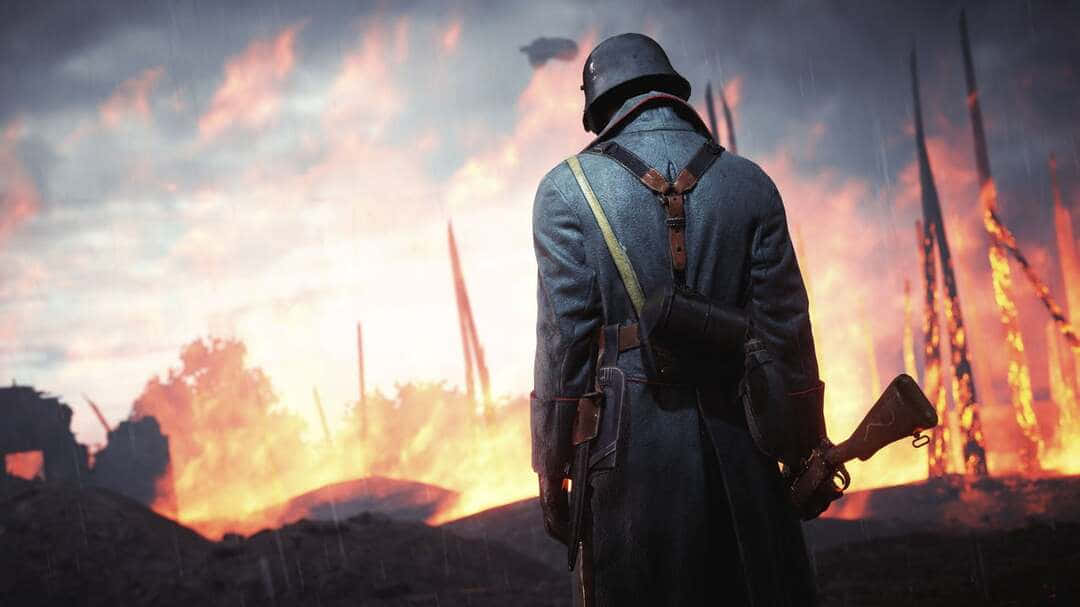 1080p Battlefield 1 Soldier At The War Background