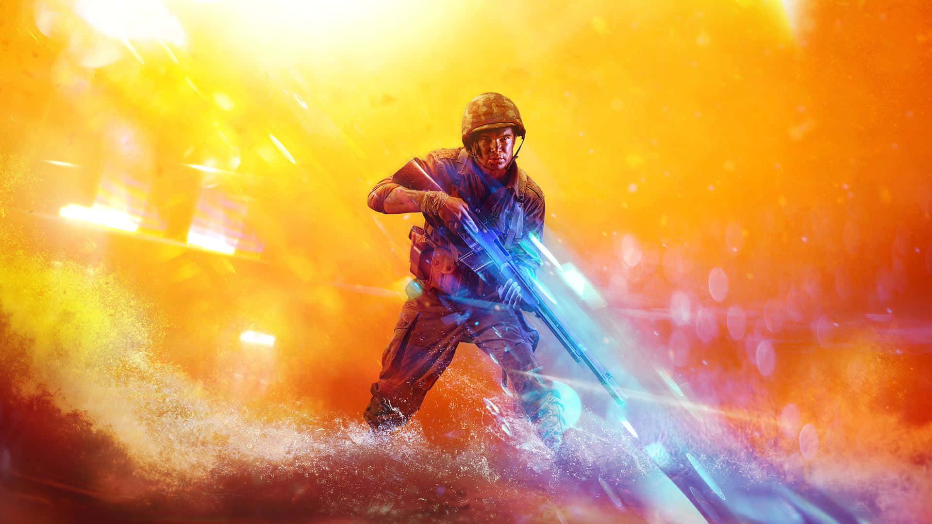 "Defeat the enemy and take home the victory in Battlefield V".