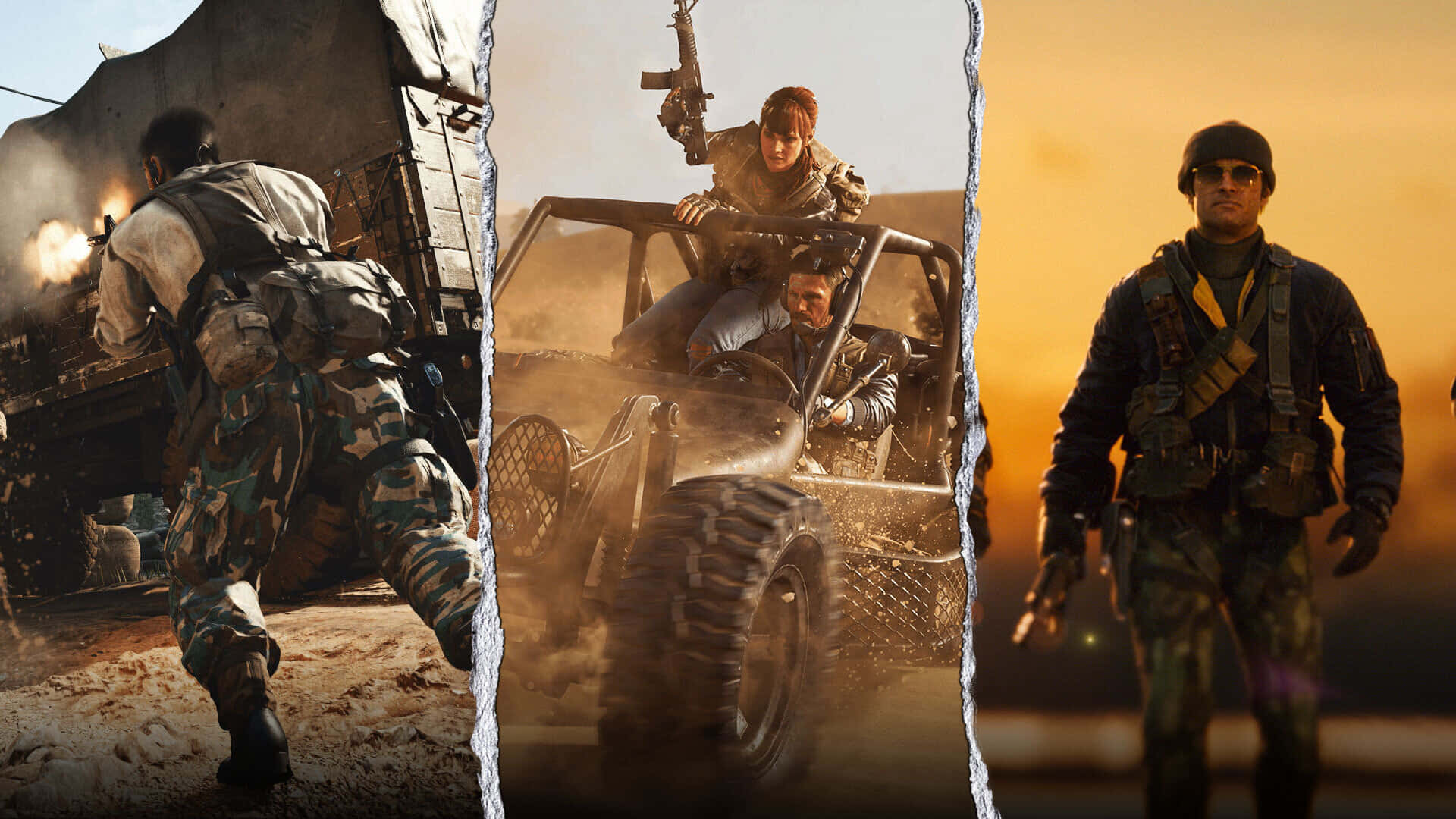 a collage of soldiers in different vehicles