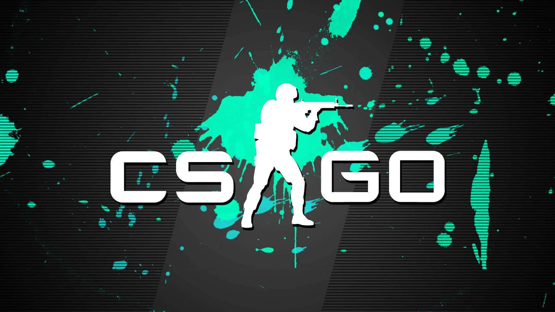 Cyan Splattered Paints 1080p Counter Strike Global Offensive Background