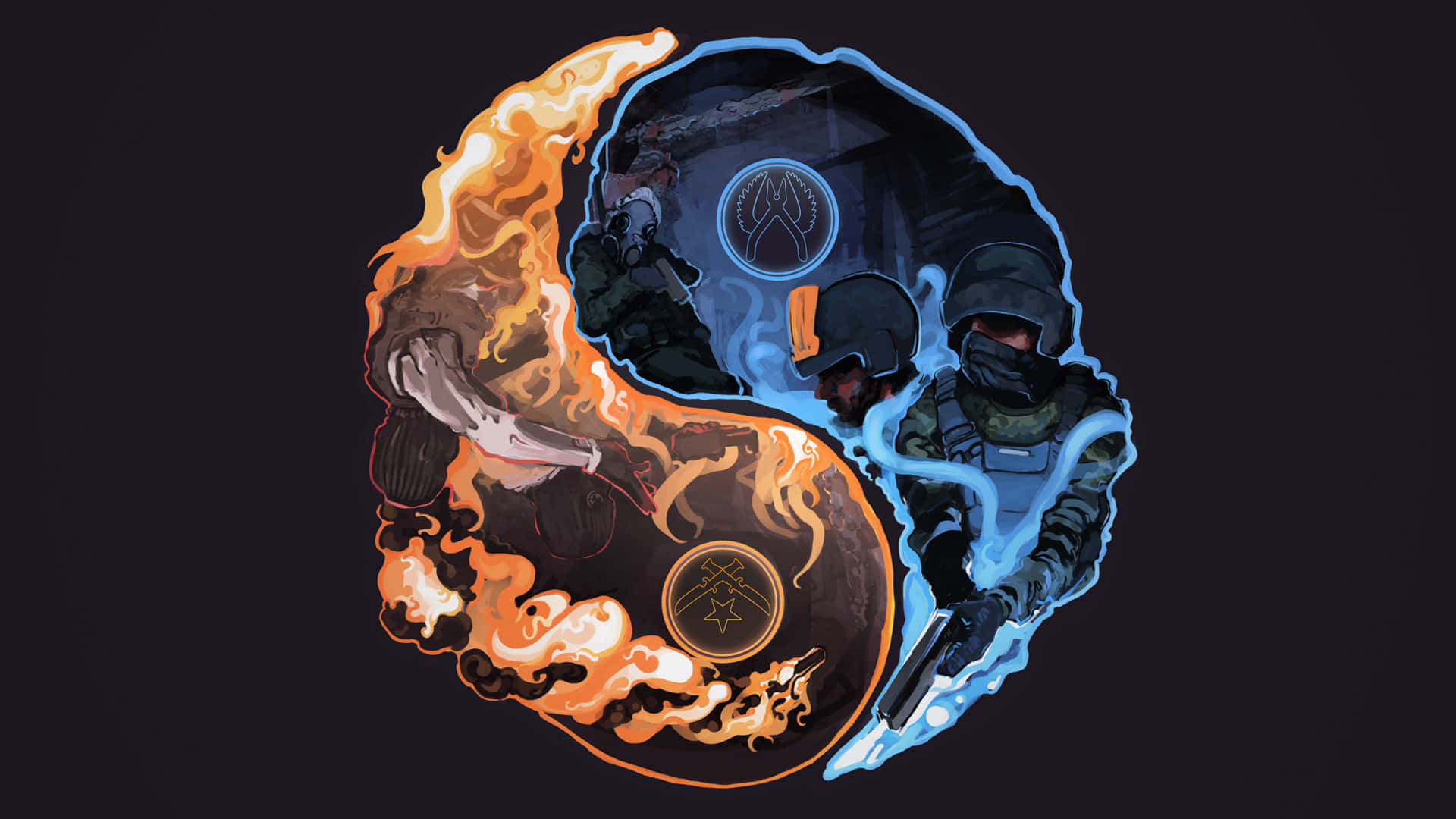 Yin Yang 1080p Counter Strike Global Offensive Background