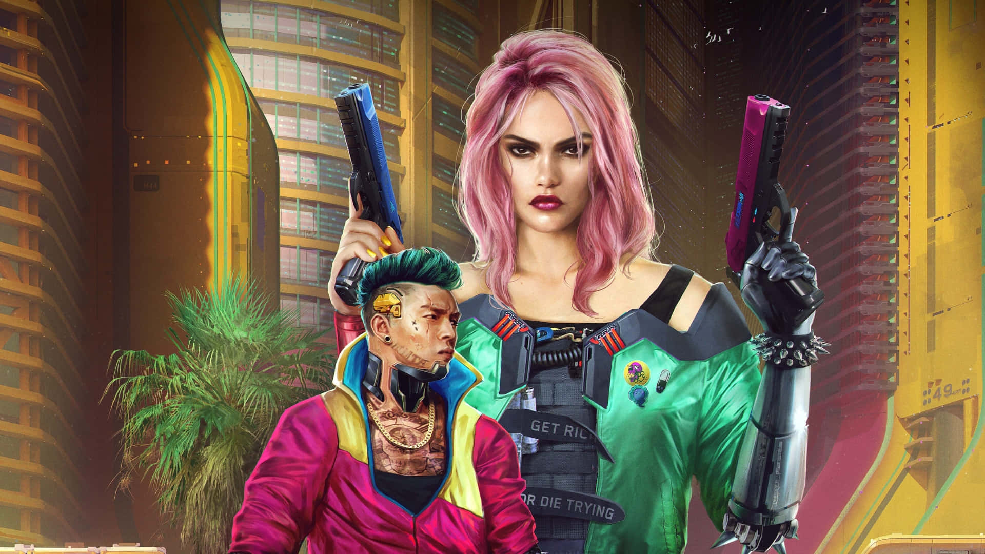 Klivin I En Neoninspirerad Framtid I Cyberpunk 2077.