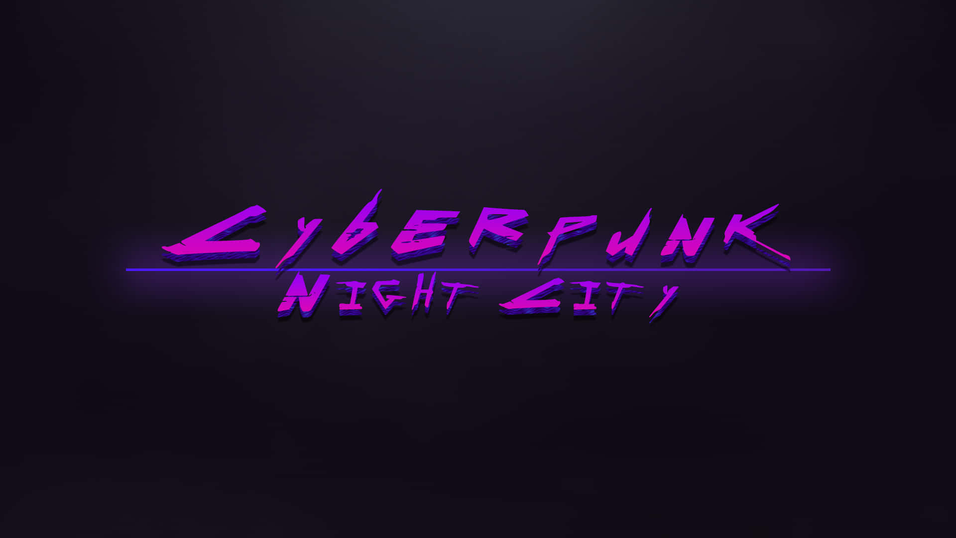 Cyberpunknattstad Hd-bakgrundsbild