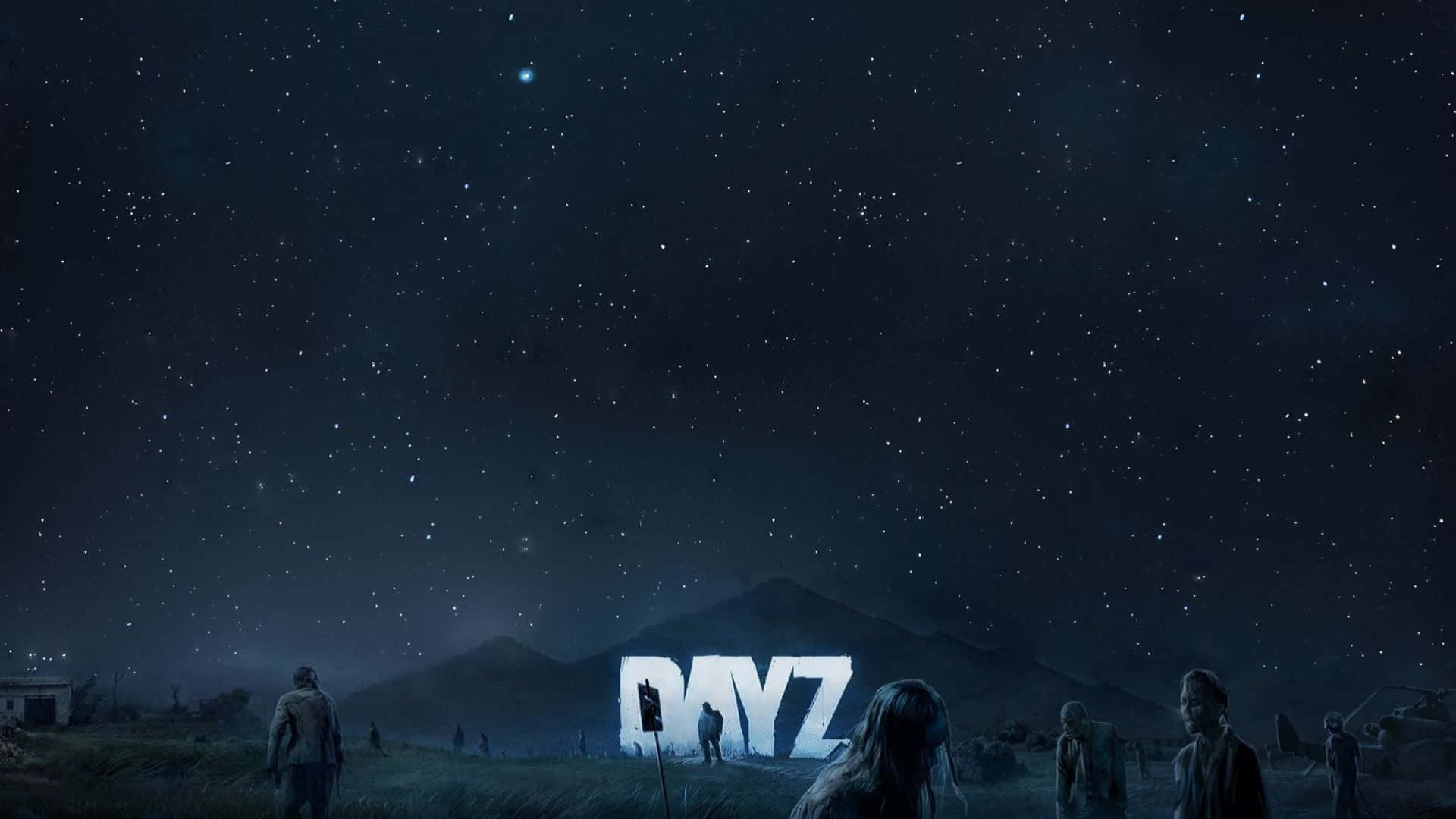 1080p Dayz Background Starry Night Field With Zombies