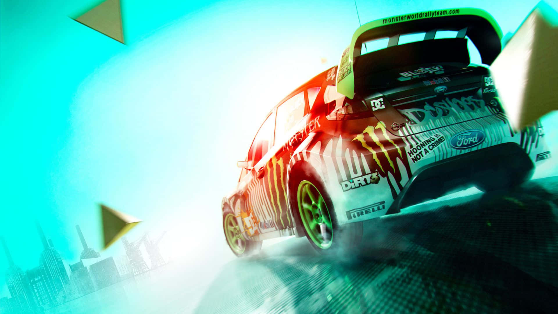 Take a thrilling ride on the 1080p Dirt 3 track.