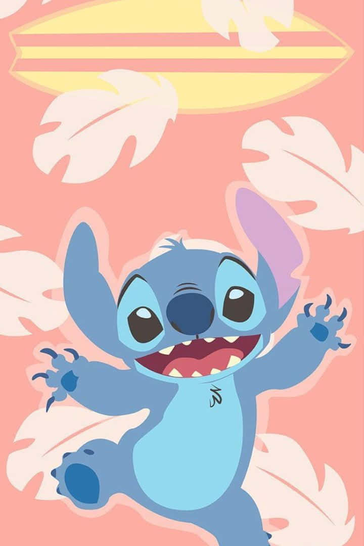 Pastelloranger Stitch 1080p Disney Hintergrund