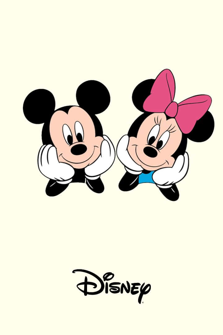 Fondode Pantalla De Disney Con Mickey Y Minnie Sonriendo En Calidad 1080p.