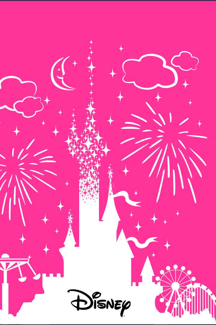 White Castle On Pink 1080p Disney Background