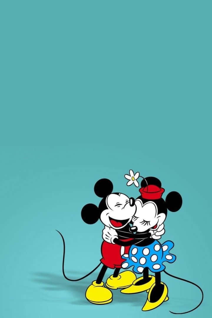 Umarmungvon Mickey Und Minnie 1080p Disney Hintergrund