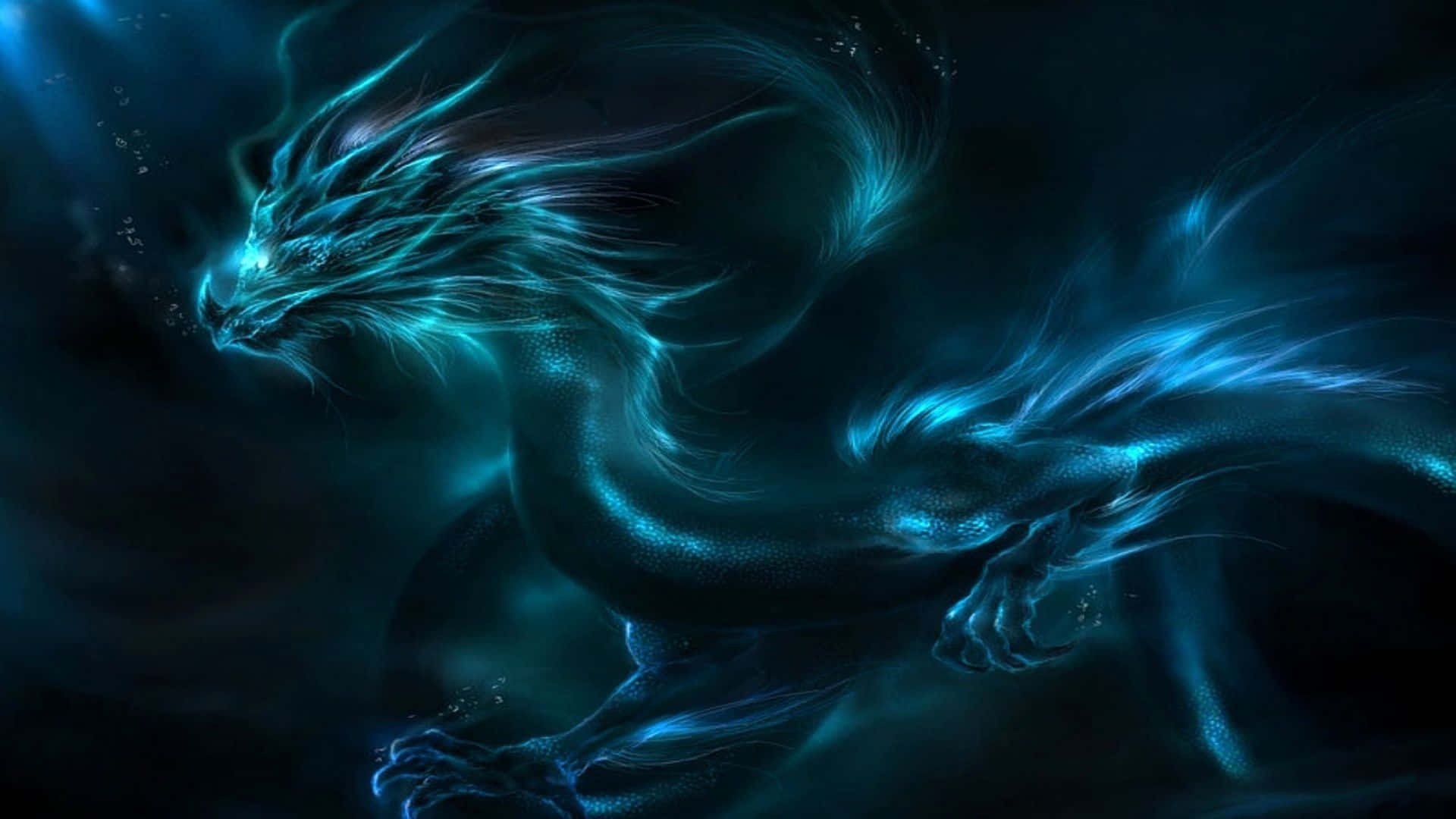 1080p Blue Lightning Dragon Wallpaper