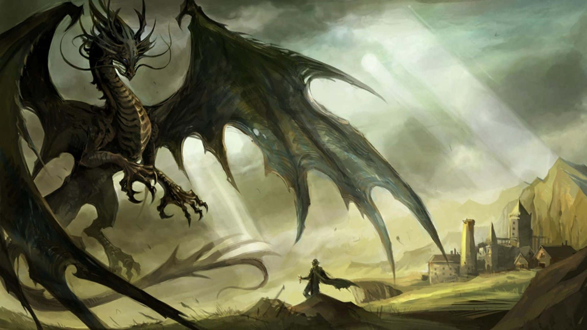 1080p Dragon Fantasy Role-playing Wallpaper