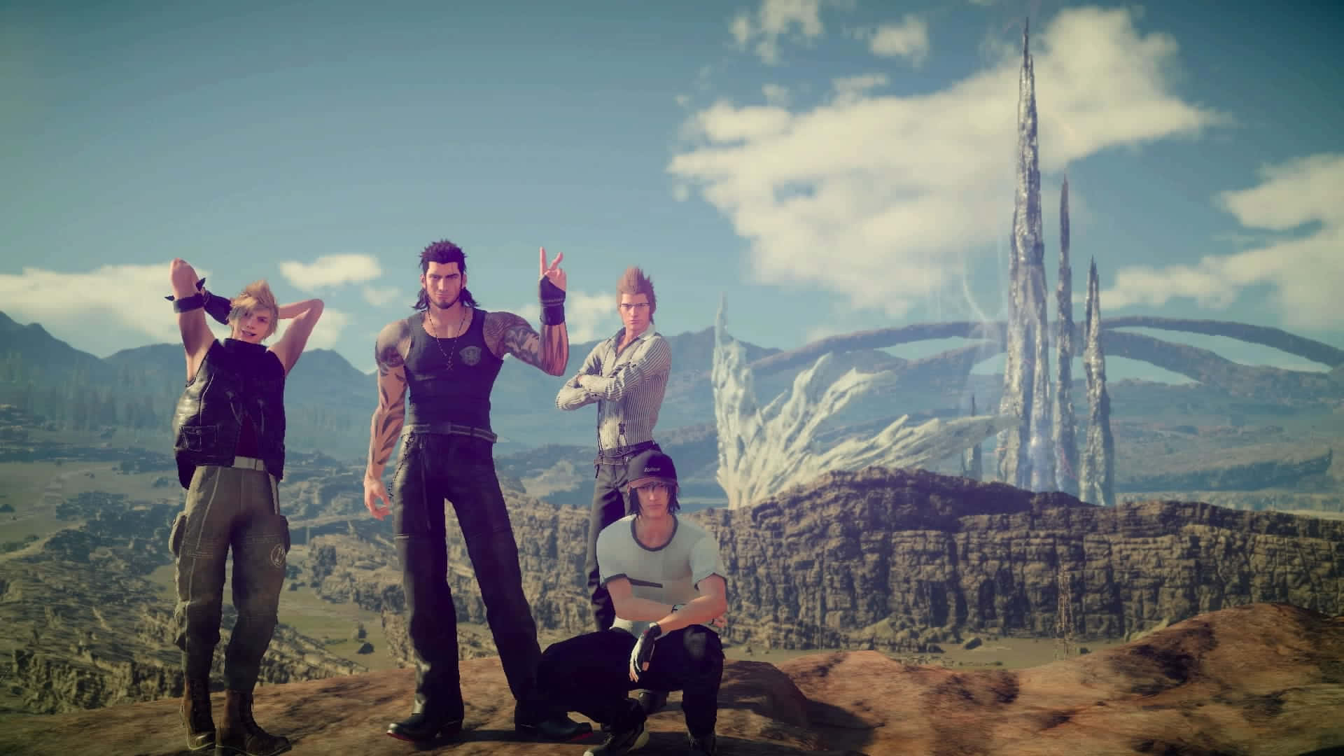 Fondode Pantalla De Final Fantasy Xv Montañas Cielo 1080p