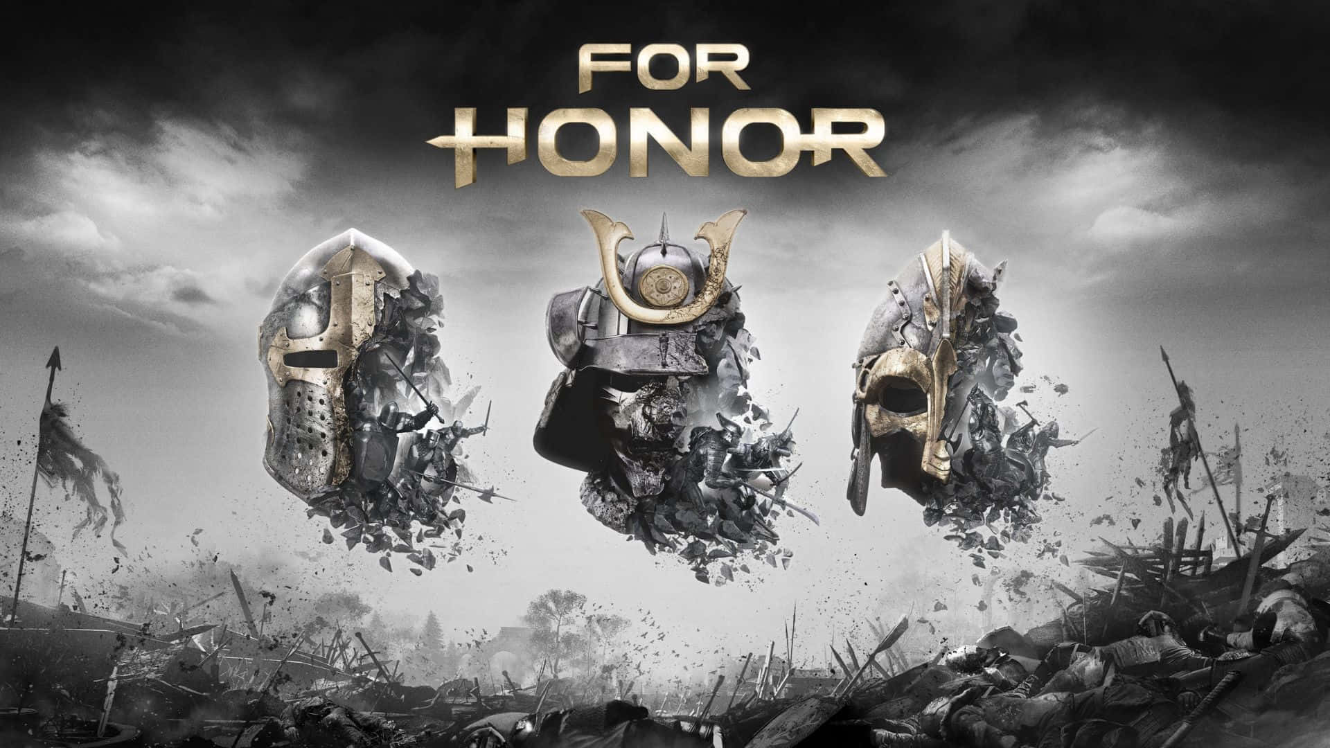 1080p For Honor Background Different Helmets Fading