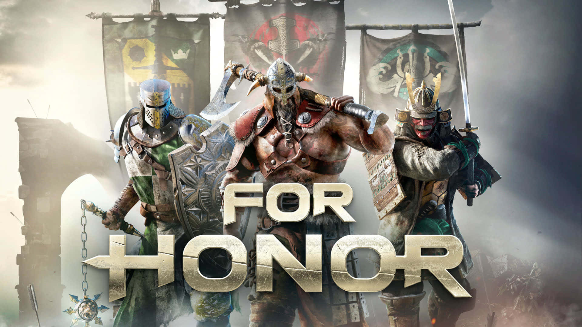 1080p For Honor Background Game Title Poster Three Warriors