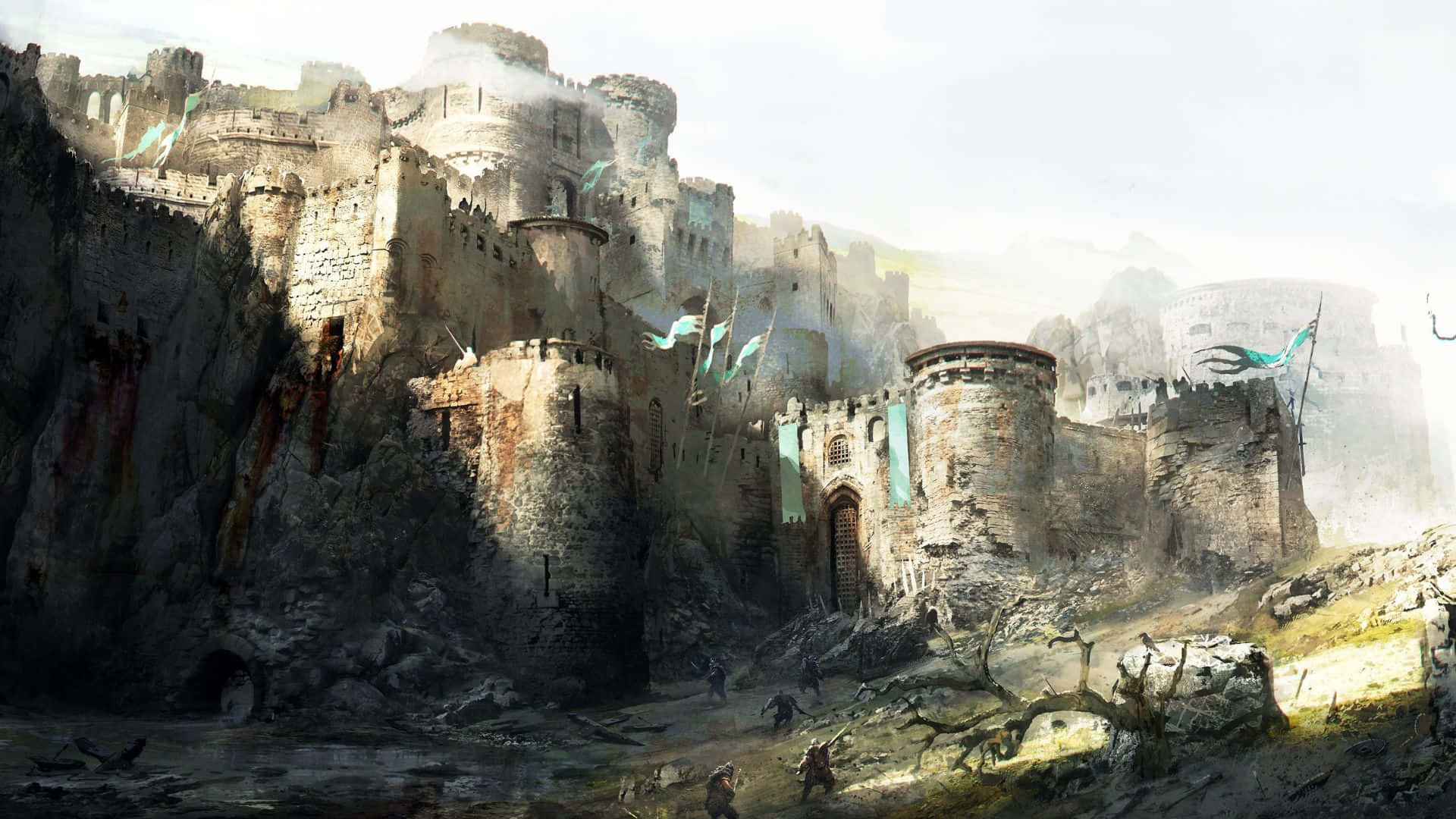 1080p For Honor Background Fanart Painting Of A Castle