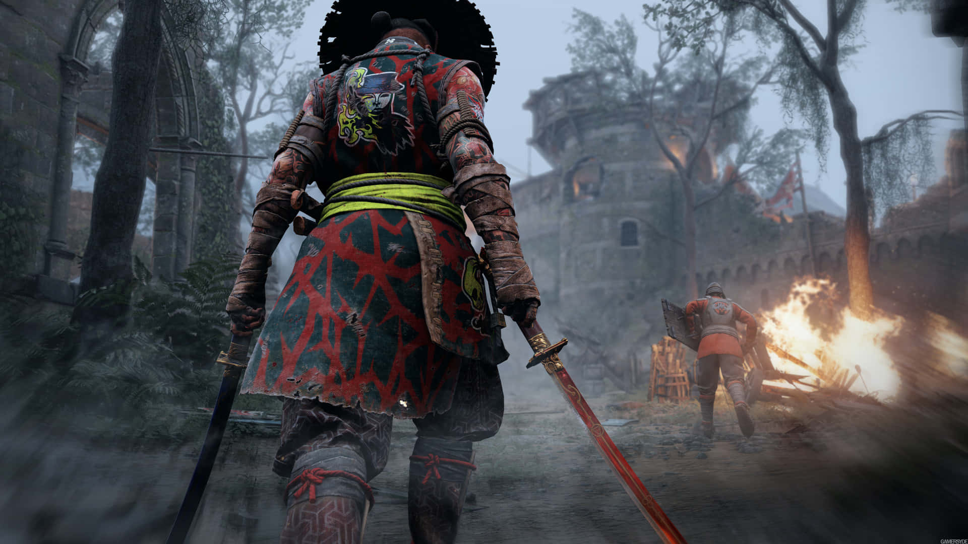 1080p For Honor Background Samurai With Two Swords