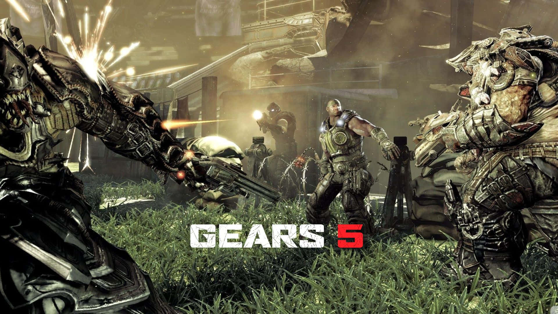 Kämpadig Igenom En Annan Dag Med 3d-grafik I Gears Of War 5.