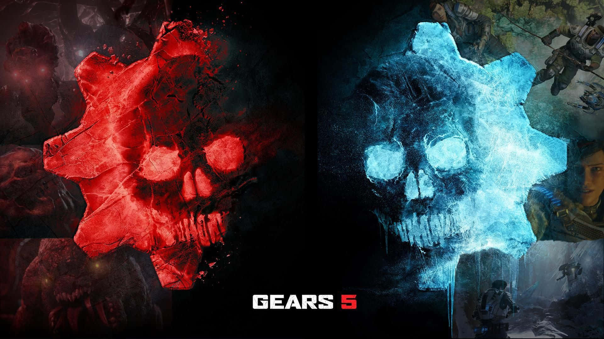 Kämpadig Igenom Gears Of War 5 På Din Datorskärm Eller Mobila Bakgrundsbild.