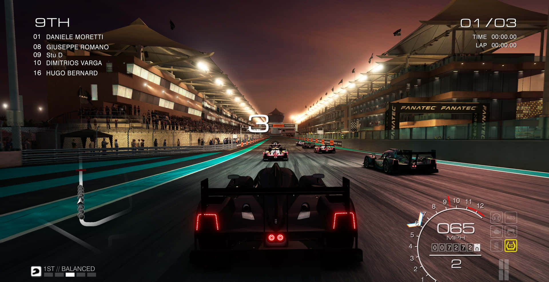 A Racing Game With Cars On The Track