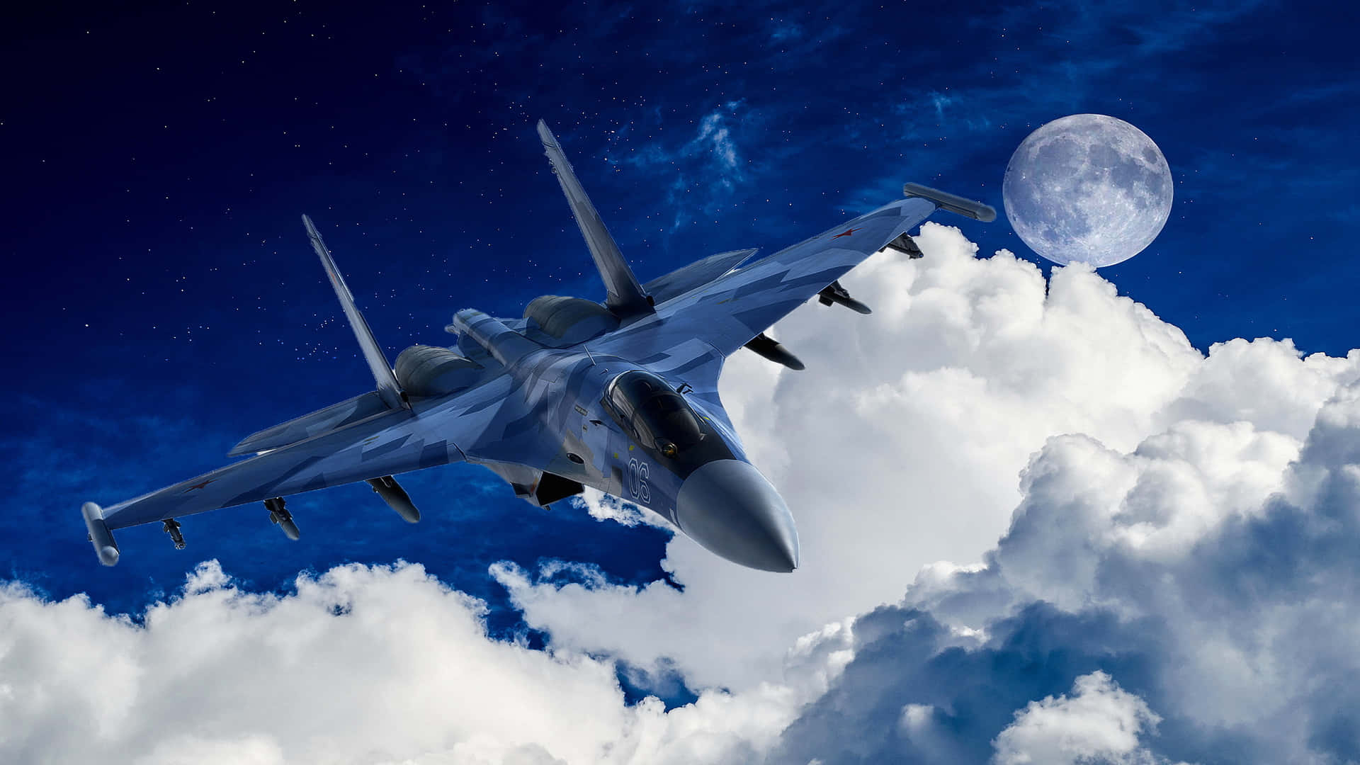 1080pbakgrundsbild Med Sukhoi Su-35 Jumbo Jets