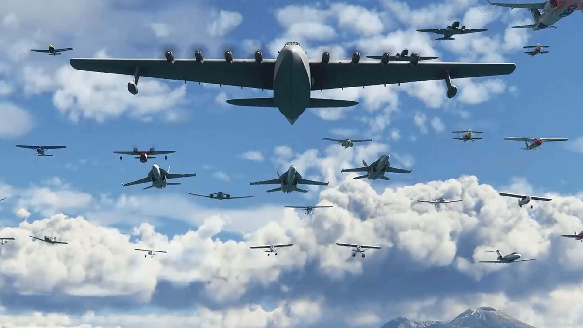 A Group Of Planes Flying In The Sky