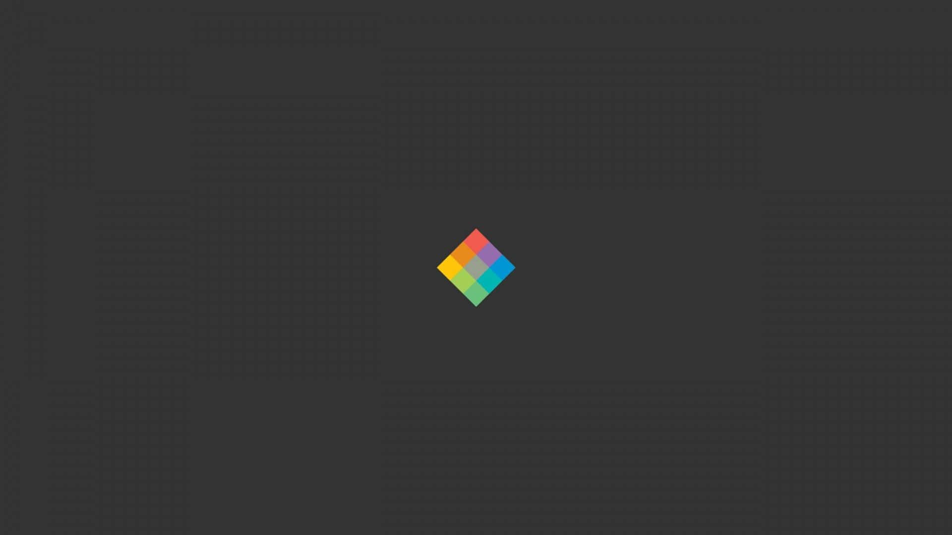 1080p Minimalist Rainbow Cube Wallpaper