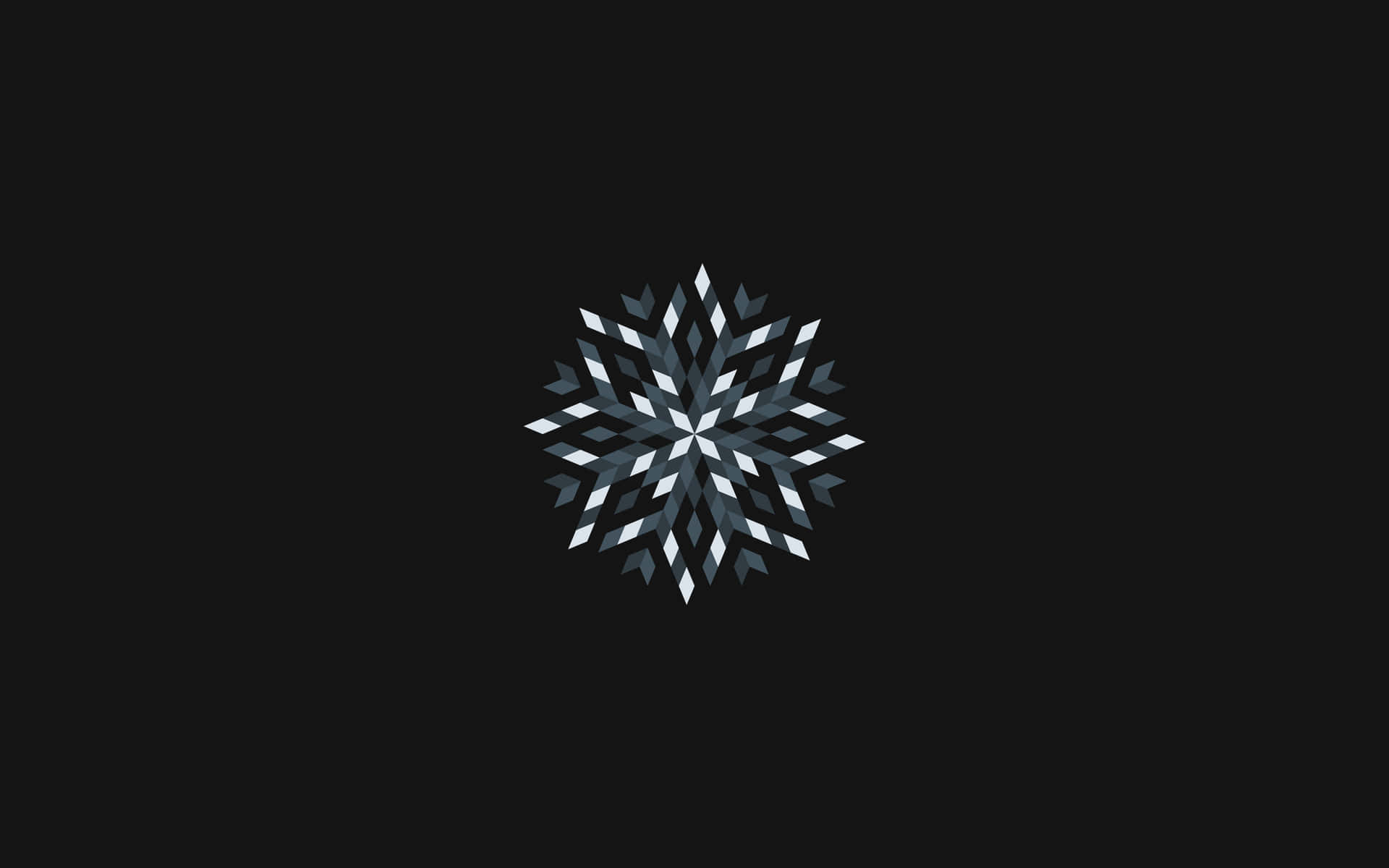 1080p Minimalist Snowflake Wallpaper