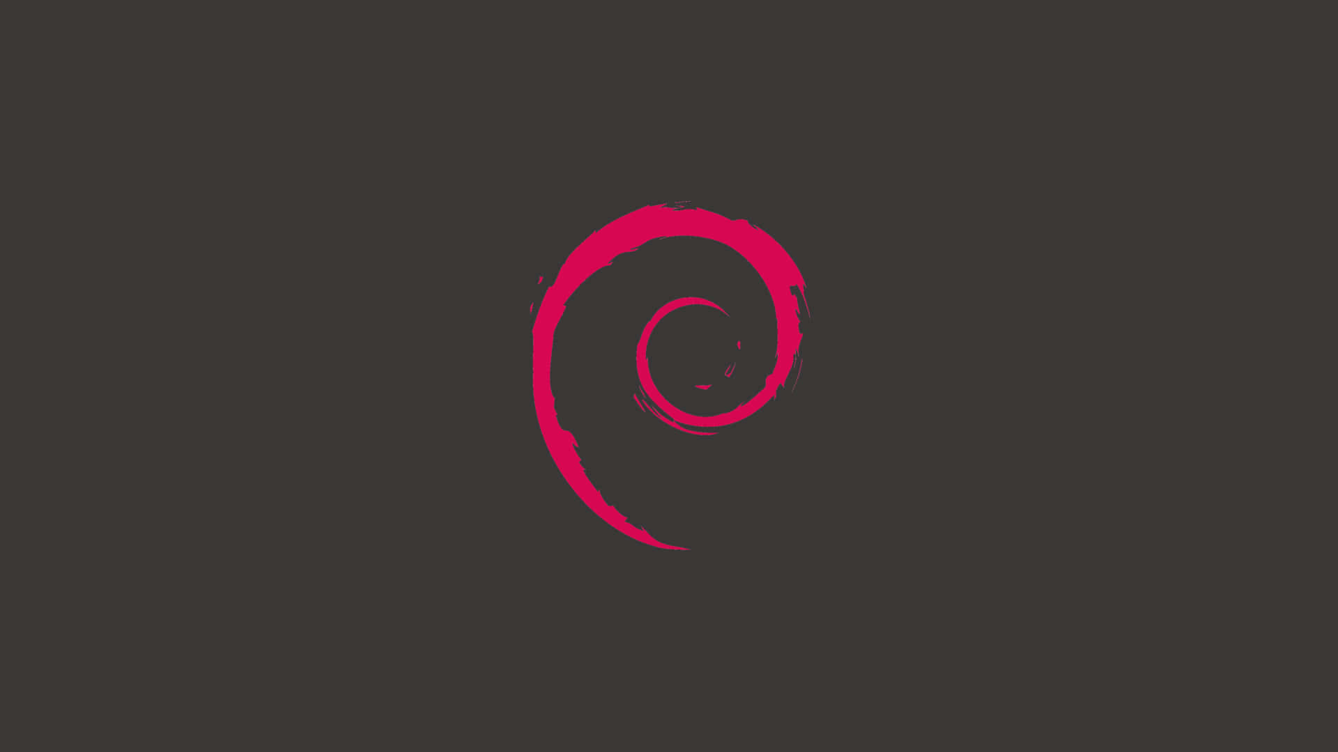 1080p Minimalist Debian Logo Wallpaper