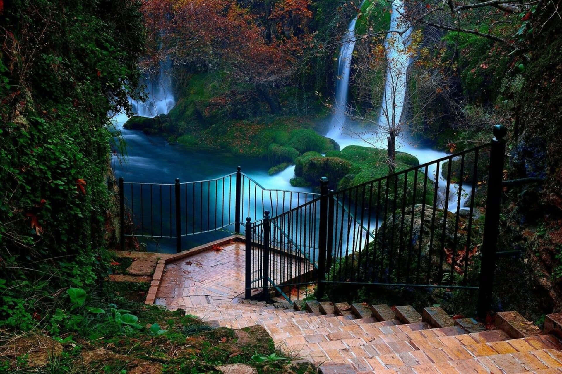 1080p Nature Background Duden Waterfalls