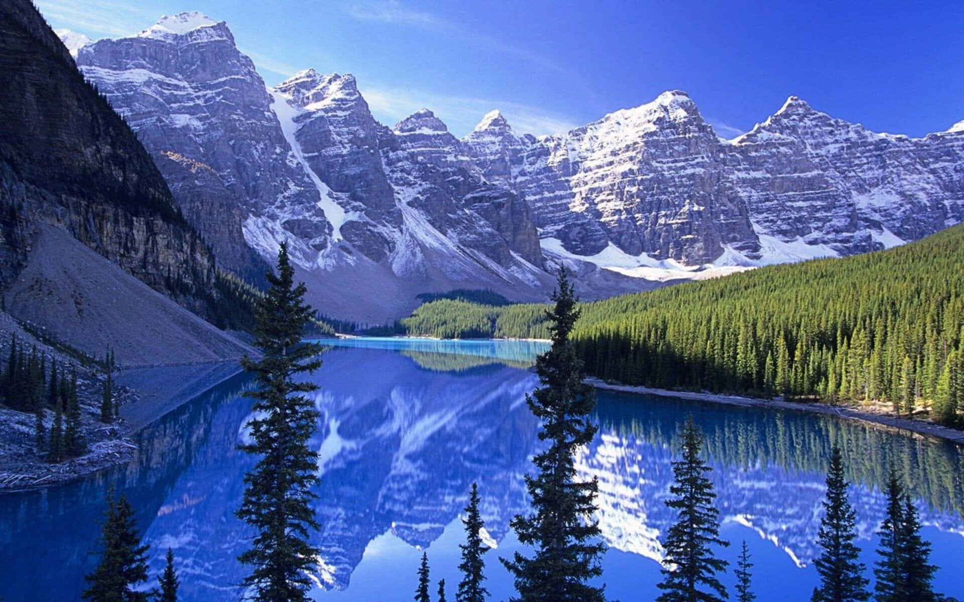 Nature Background Banff National Park 1080p